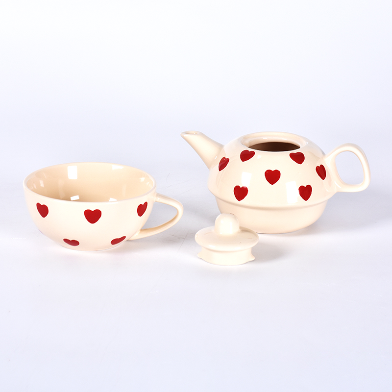 Stoviglie da ristorante per hotel fantasiose serie Valentine Hearts Piatti in ceramica set stoviglie da tavola