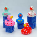 HLC Custom Logo Blue Pink Bathtub Squeaky Baby Bath Rubber Duck1
