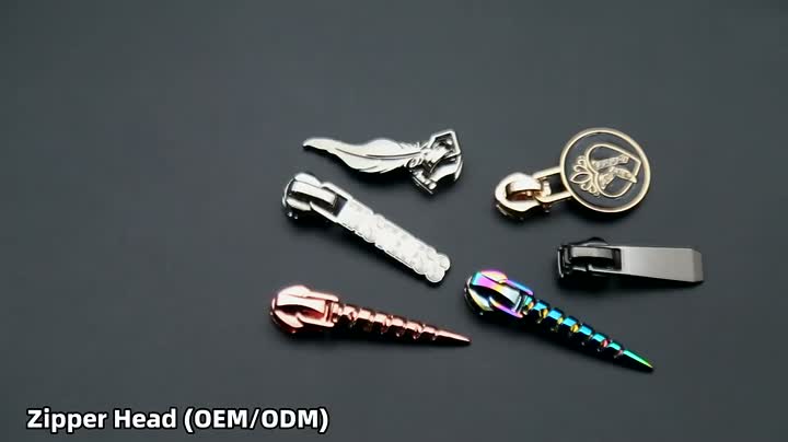 high quality metal waterproof rainbow zipper #5 slider custom logo puller nylon zipper pulls for jackets and bag