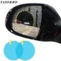 2 PCS YASOKRO Car Rearview Mirror Anti-Fog Membrane Waterproof Rainproof Car Mirror Window Protective Film