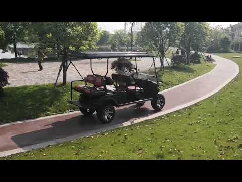 Beautiful battery powered golf cart with cargo use hotel.