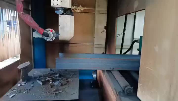 Section steel cutting video