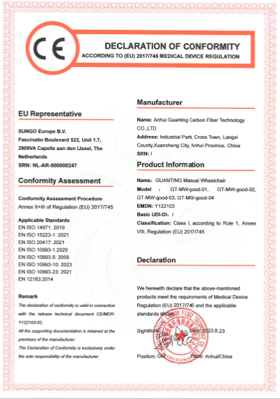 DECLARATION OF CONFORMITY