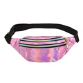 Cheap Fanny Pack for Men Women holographic reflective pink fanny pack waist bag1