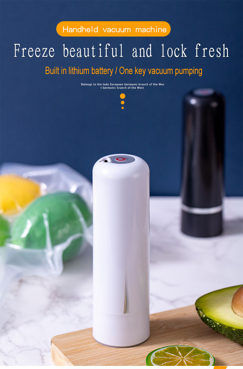 Uppladdningsbar Handy Vacuum Sealer mini plastpåse tätningsmaskin Handhållen Mini Home Vacuum Food Sealer