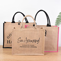 Custom Camino Eco-Friendly Wholesale Cotton & Jute Beach Bags with Logo1