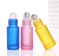 5ml Roll On Bottle Thick Frosted Glass Perfume Bottle Refillable Empty Roller Essential Oils Vials1