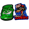 طباعة مخصصة قابلة للاستمتاع 3.5g 8th 3.5 Cookie Candy فارغة شكل ziplock رائحة إثبات قطع Cali Die Cut Mylar Bags1