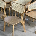 Moda de moda de alta qualidade no atacado Móveis modernos de madeira e restaurante de vime de vime 1 cadeira1