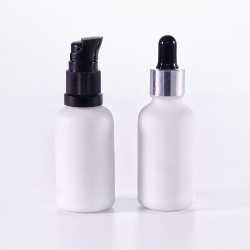 30ml matte weiße Glasflasche für Hautpflege