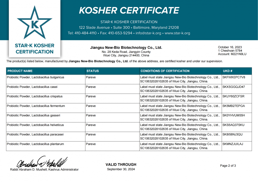 kosher certification