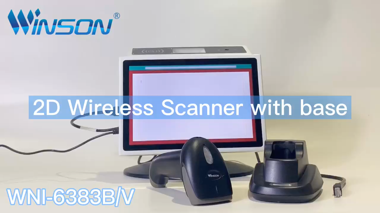 Wisnon WNI-6383B/v 1D 2D Skaner kodów kreskowych RF433 Czytnik kodów kreskowych Wireless1