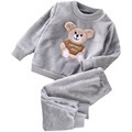 Coral Velvet Pajamas Set for Boys and Girls - Warm Autumn & Winter Flannel Sleepwear1