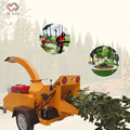 Mobile Diesel Electric Start Garden Waste Leaves Branch Wood Chipper Shredder Machine1