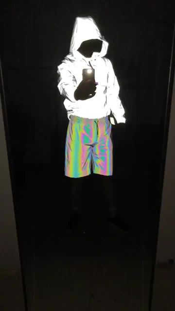 Rainbowtouches Custom Hip Hop Multicolor Reflective Jacket Men