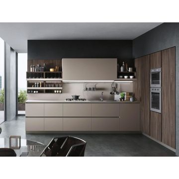 Modern Glossy White Kitchen Cabinet Island with Breakfast Bar