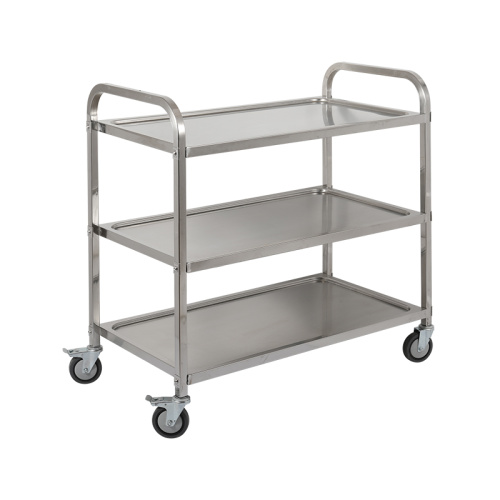 Three Layers Stainless Steel Dining Trolley