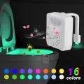 Smart Sensor Toilet Seat Night Light 16 Colors Waterproof Backlight For Toilet Bowl LED Luminaria Lamp WC Toilet Light Cocina