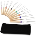Bbq Accessories Campfire Adjustable Length Hot Dog Marshmellow 32 Inch Barbecue Skewers1
