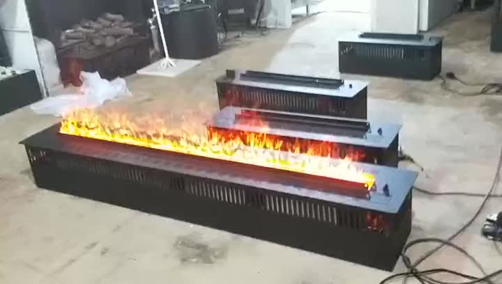 600mm to 1800mm  3D water steam fireplace video