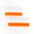 Customizable White/Orange Terminal Block Markers for ZB4/6/8/10/12 Terminal Blocks1