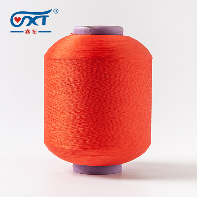 Red ACY spandex air covered polyester yarn