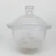 Disiccaratore in vetro trasparente con piastra di porcellana 210mm