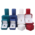 Großhandel kundenspezifische Schmuckverpackungsschachtel Luxusohrringe Armband Halskette Ringkasten achteckige Form Leder Schmuckschachtel1