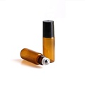 Wholesale High-Grade 10ml Round Amber Walk Bead Roll on Perfumes Glass Bottle1