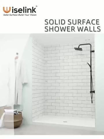 solid surface shower wall