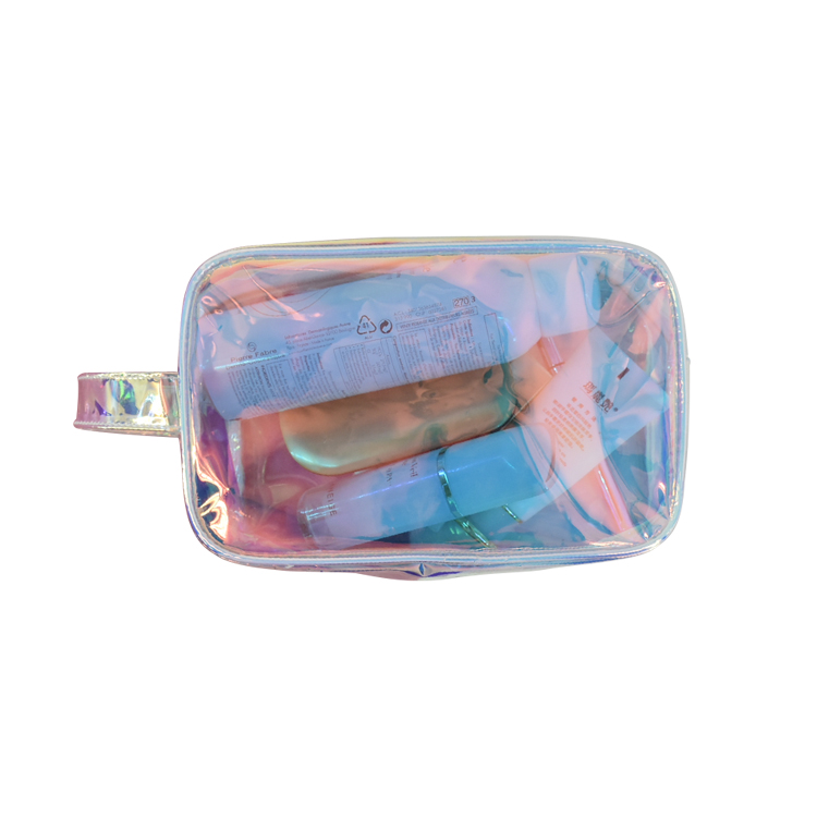 RTS Fashion TPU waterproof travel make up bag,transparent/clear makeup/cosmetic bag,holographic makeup bag1