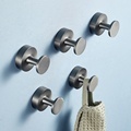 Black Modern Brass Bathroom Towel Hook - Round Copper Bathroom Accessory1