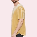 Νέο στυλ καυτή πώληση πτώση ώμος casual suede o-neck t-shirt για men1