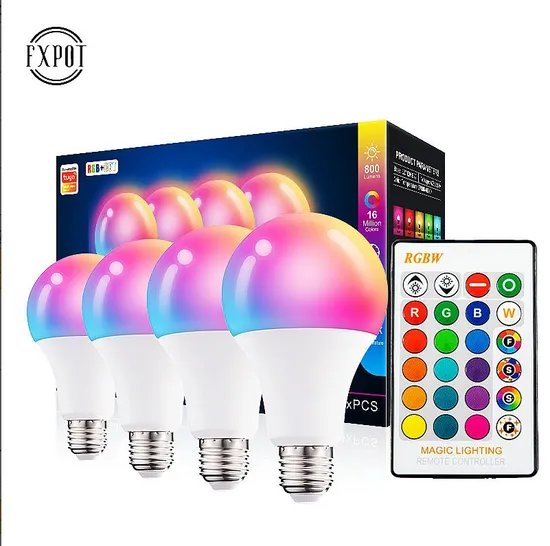 Luz de bombilla LED inteligente con wifi y bluetooth control1