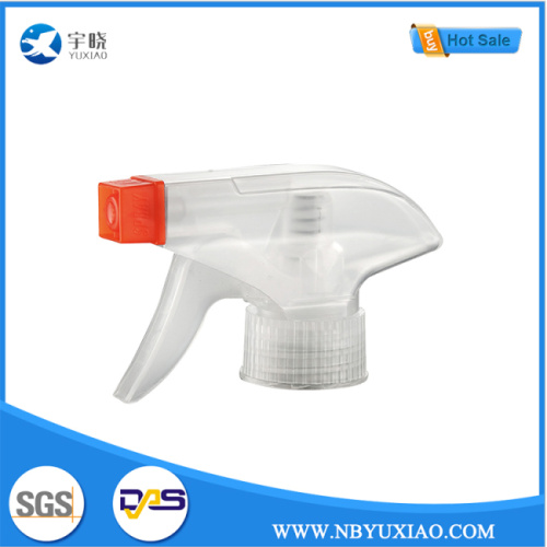 Ningbo Yuxiao Plastic Industry Technology Co., Ltd. lança spray de gatilho de bico laranja transparente para embalagens cosméticas e domésticas