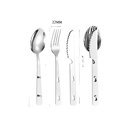 Stainless Steel 4-in-1 Portable Folding Tableware Set for Camping1