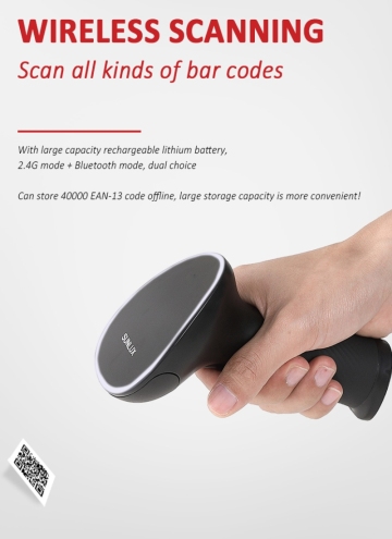 XL-9610 Wireless Bluetooth Barcode Reader with Cradle