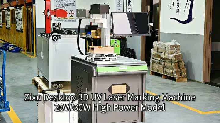 Máquina de marcação a laser UV Zixu Desktop 3D Galvo para decantador de vinho