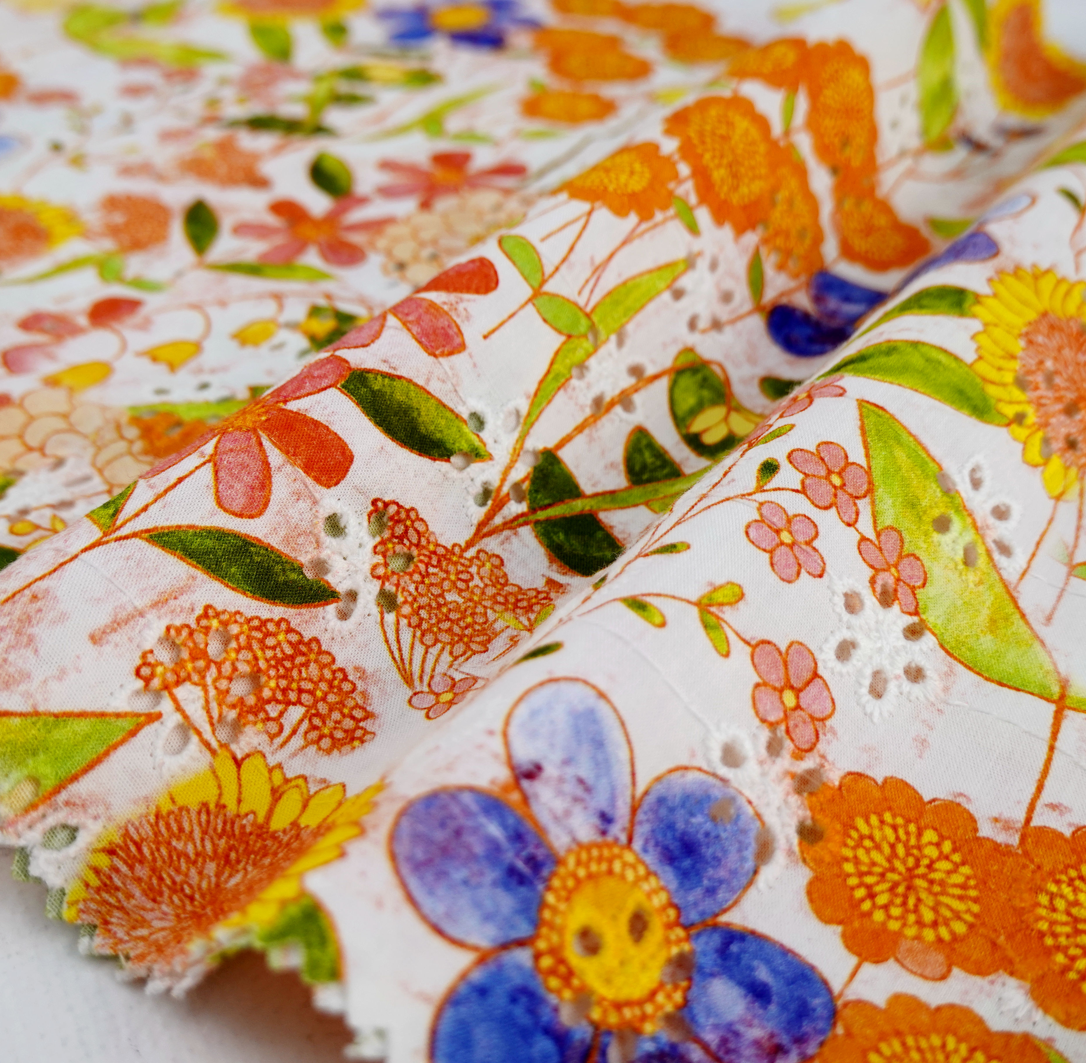 cotton embroidery fabric