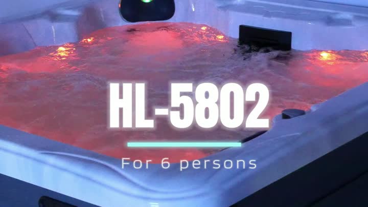 Modern freestanding 6 person hot tub HL-5802