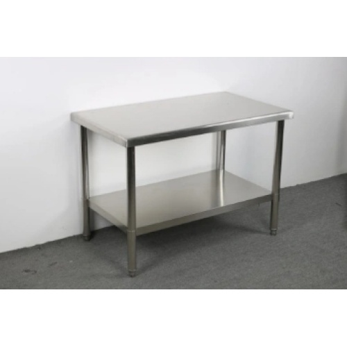 The Stainless Steel Double Layer Worktable Without Back