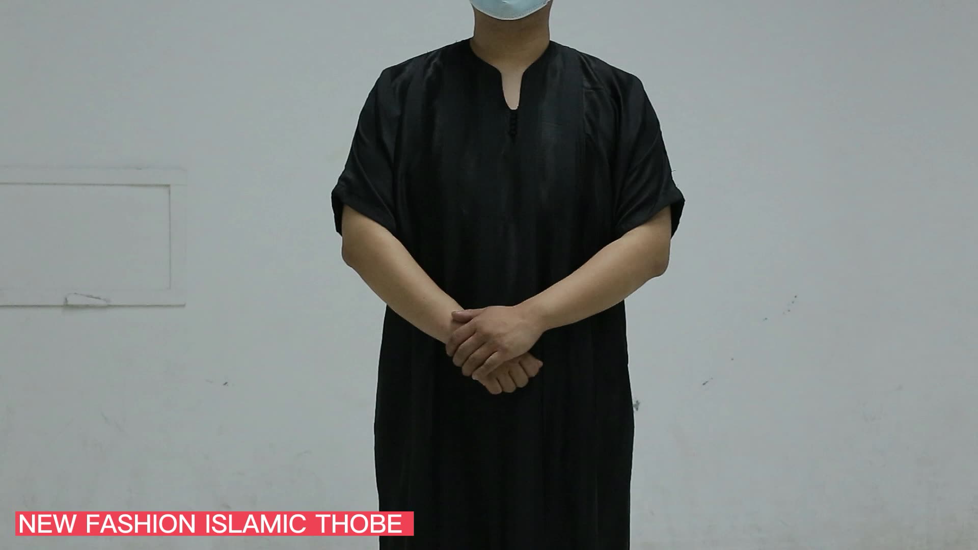 Nuova moda abbigliamento islamicojalabiya abito islamico musulmano boubou jubbah uomini musulmani abaya thobe / thawb1
