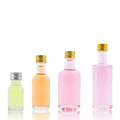 Wholesale 20ml 25ml 50ml Round Clear Tea Beverage Juice Mini Rum Vodka Whisky Spirit Glass Liquor Bottle with Aluminum Lids1