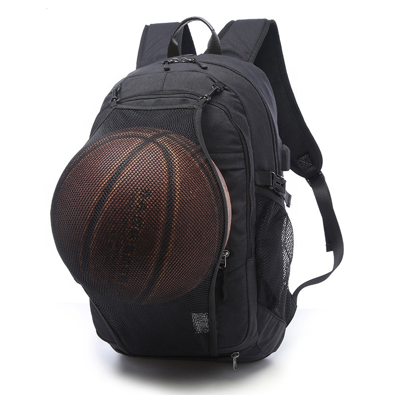 College School Sports Bag with Basketball Net and USB Charging Port for Women Men Fits 15.6 inch Notebook and Tablet1
