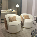 Luxury Single Lounge Rotating Chair Office Club Hotel Negotiation Chair Home Bedroom Sales Living Room Plush Fur Armchair1