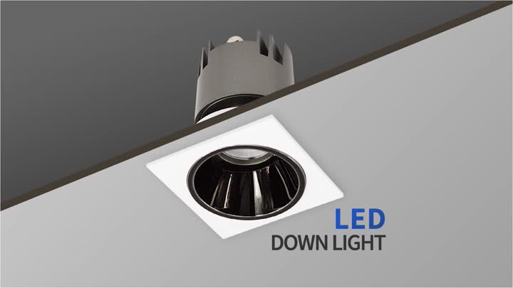 Square LED lefelé