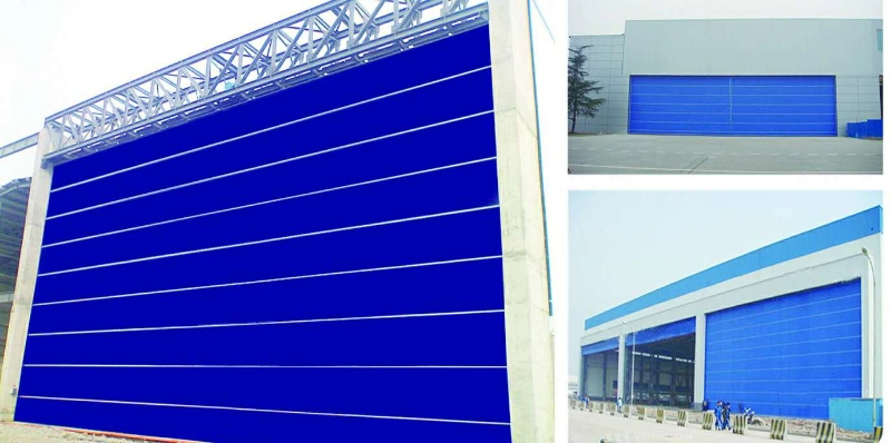 Exterior and Interior Flexible Fabric Hangar Gate
