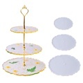 3 Tier Round Fruit Tray Epoxy Mold for Resin Arts1