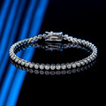 Silver Moissanite Tennis Bracelet with Spring Clasp: Sizes 17cm, 18cm, 19cm, 20cm and 2mm Width1