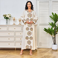 طرح ترکی مسلمان خاورمیانه Abaya Arabic Dubai ترکیه لباس کاردستی طناب دوزی زنانه جدیدترین طرح های ساده عبای1